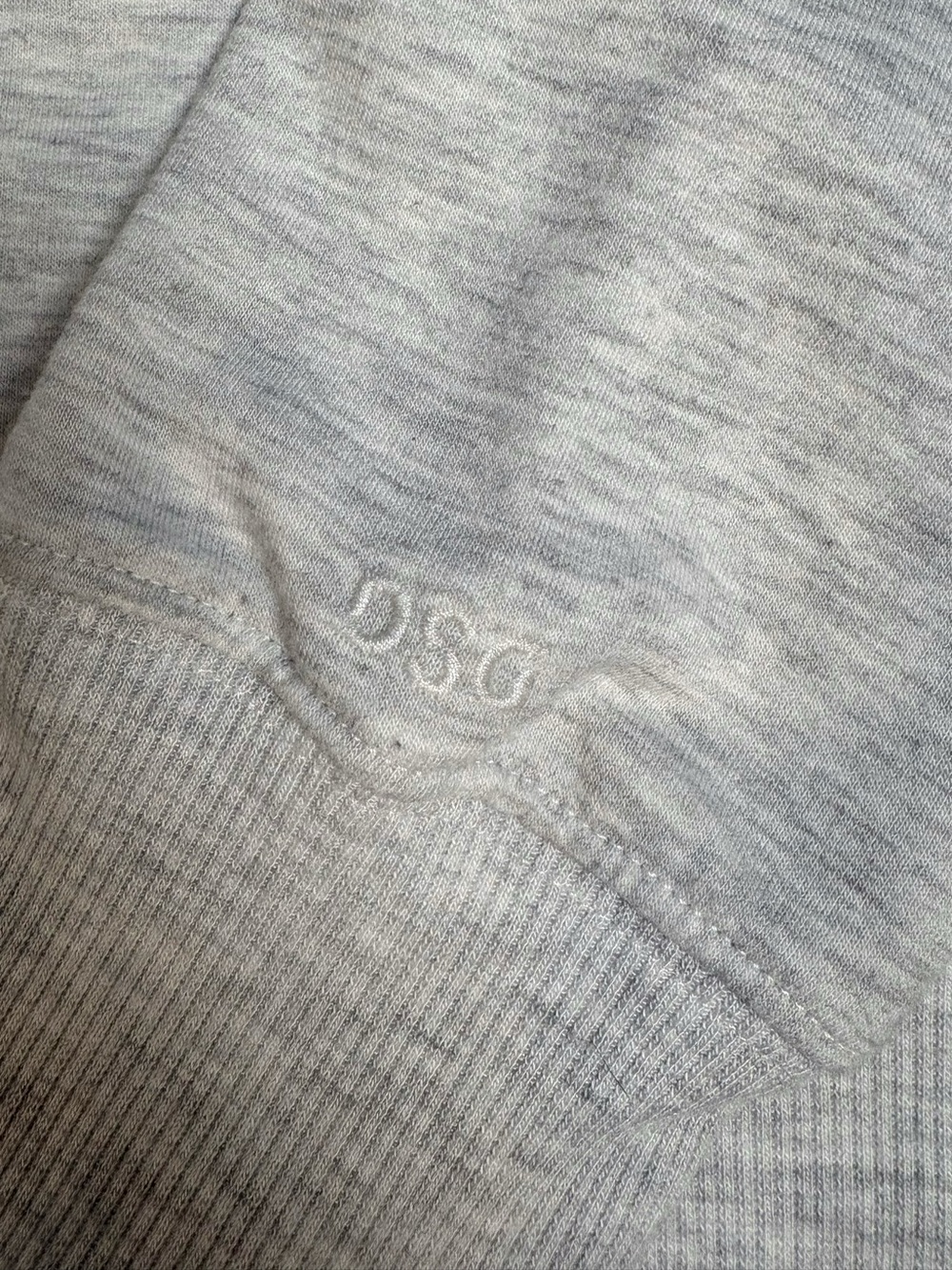 DSG Dick’s Sporting Goods Heather Grey Off-Shoulder 80s Style Sweatshirt - - Picture 4 of 6